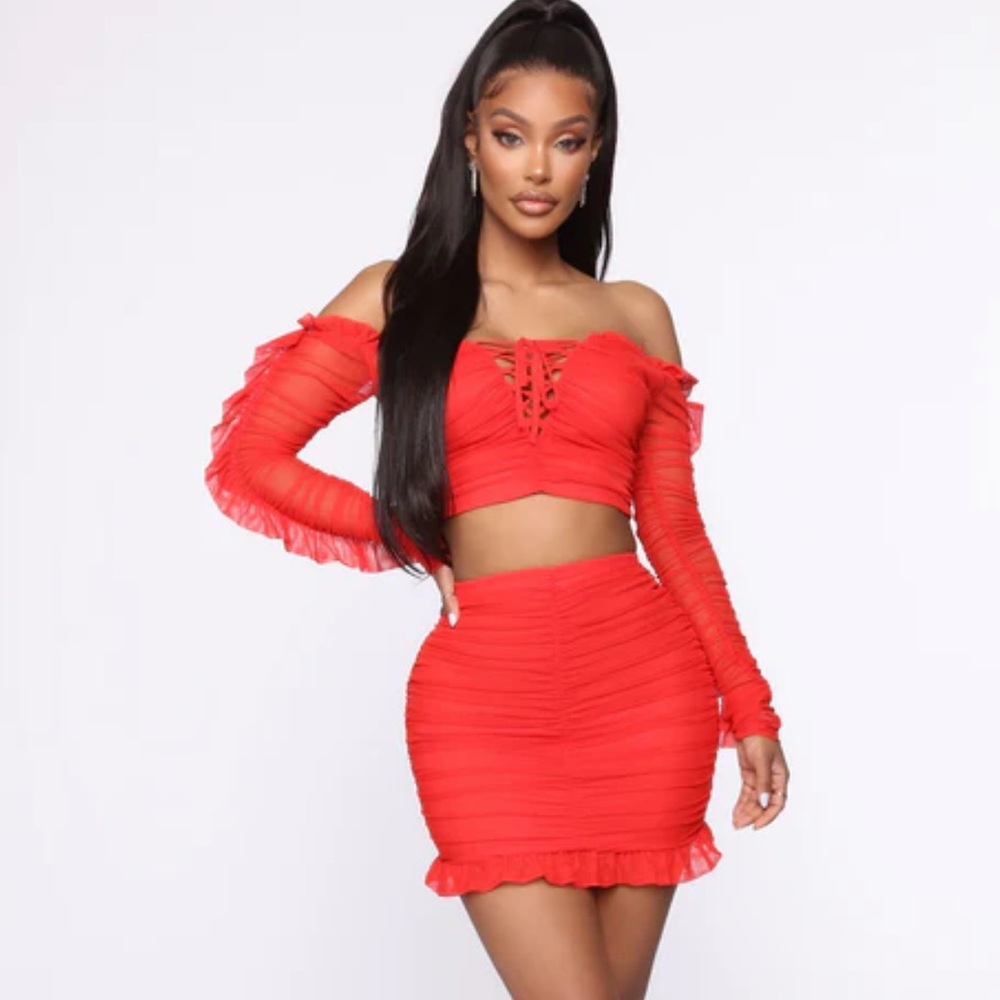 Mesh skirt set